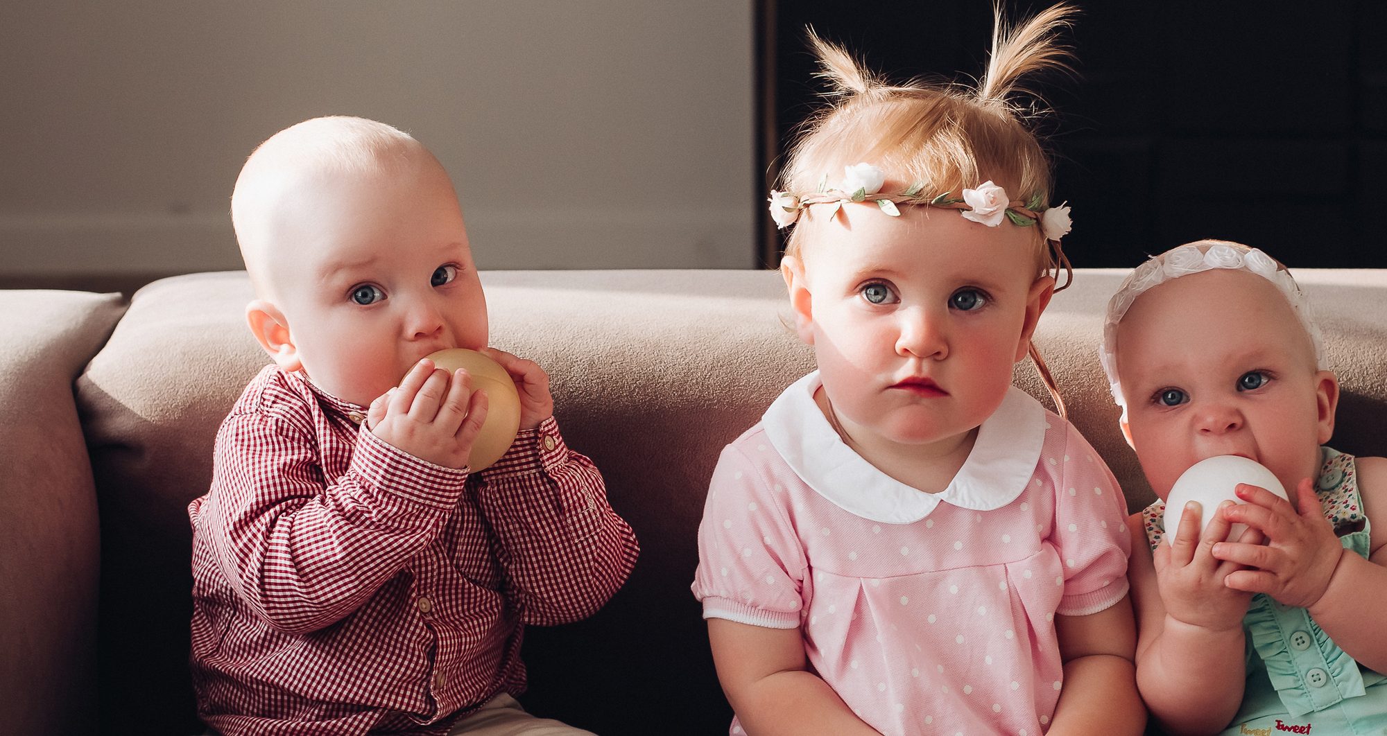 Three little ones on the couch