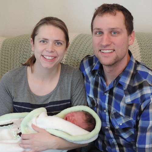 — New parents Steva and Brian